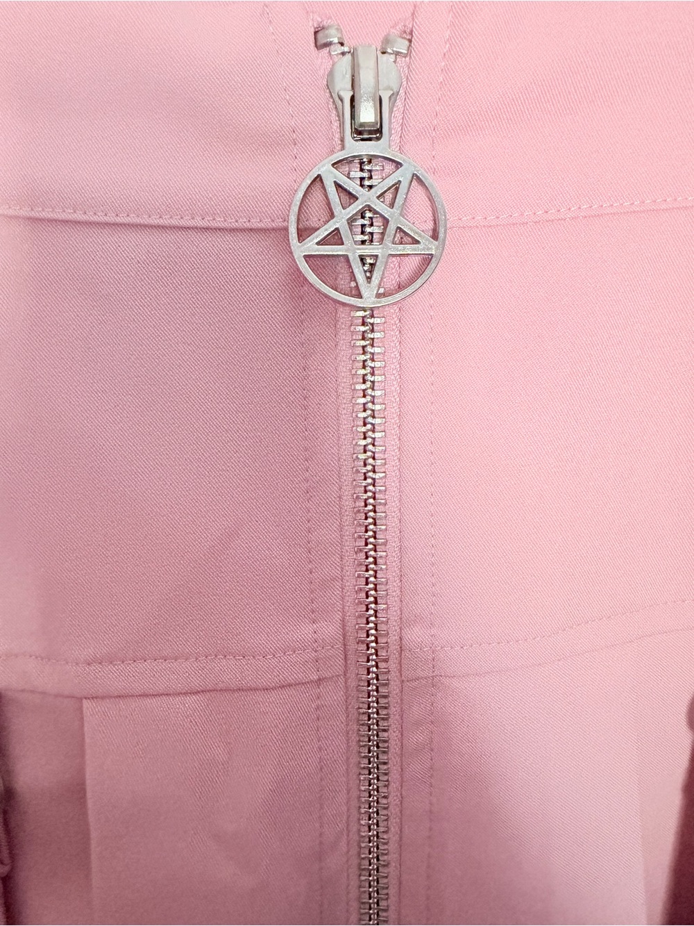Killstar Pink Pleated Mini Skirt with Zip & Strap Hardware - Picture 4 of 9